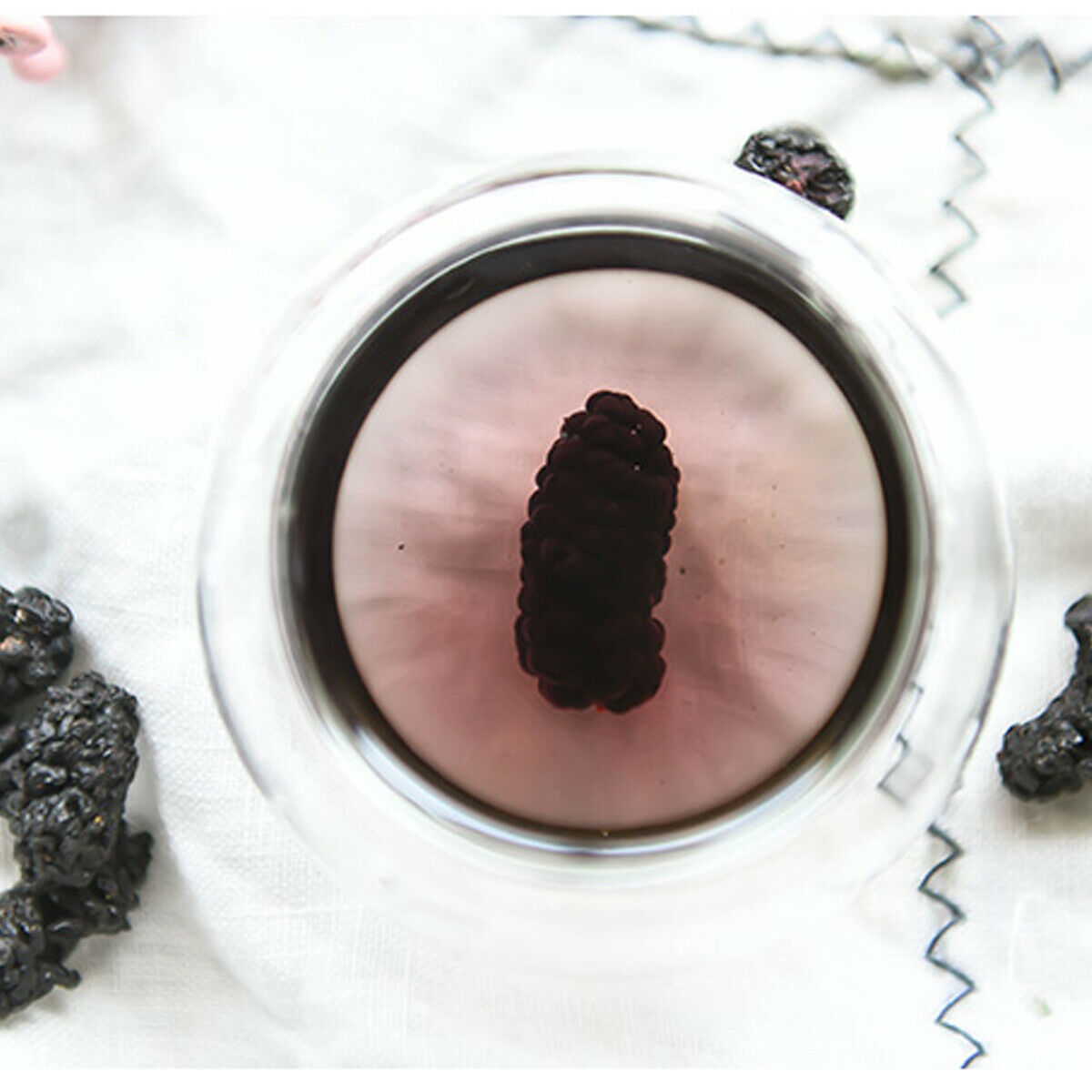 HelloYoung Dried Mulberry Fruit Tea Natural Black Mulberry Tea Enriching Blood Health Care