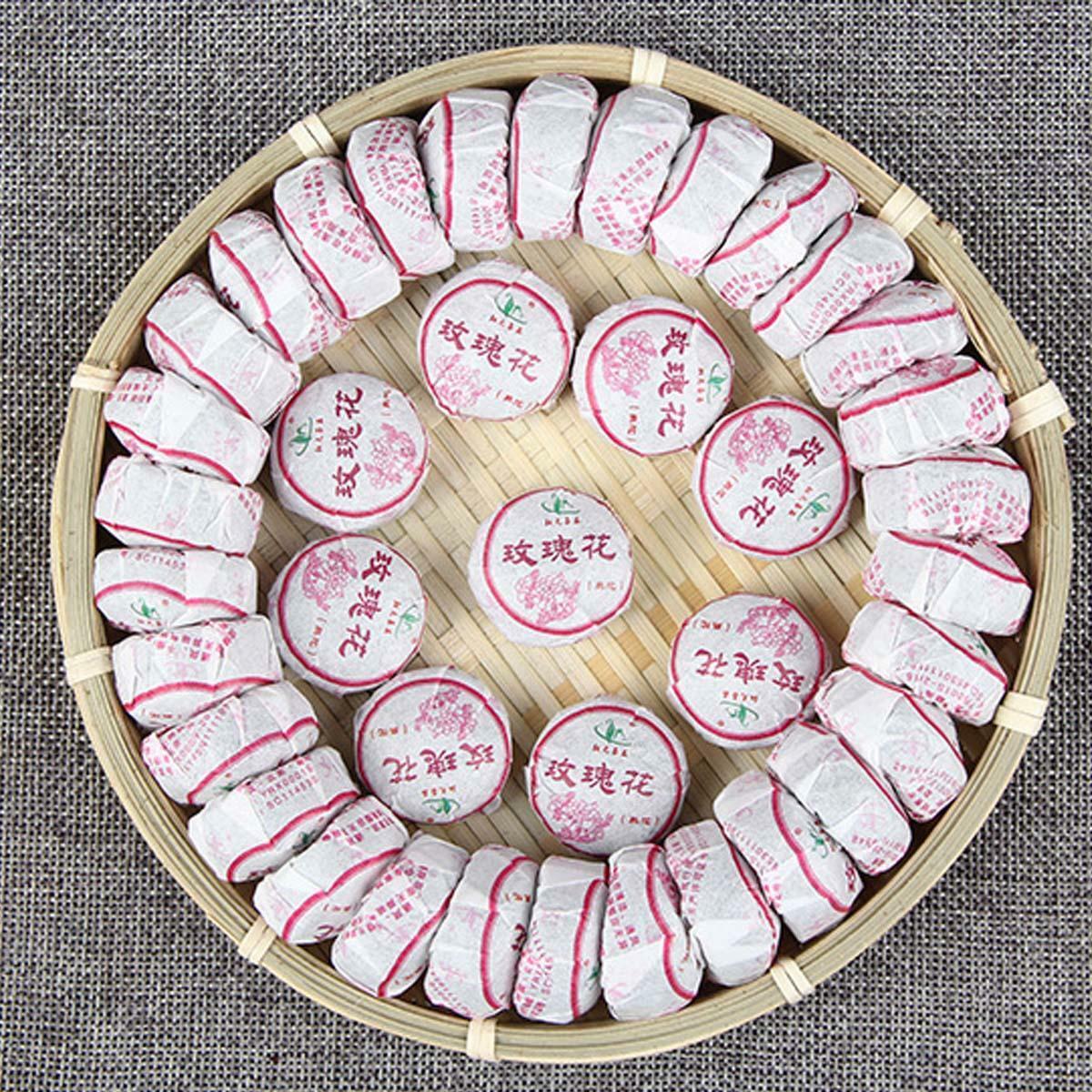 HelloYoung Healthy Care Mini Tuo Tea Rose Ripe Puerh Tea Chinese Yunnan Cooked Black Tea