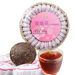 HelloYoung Healthy Care Mini Tuo Tea Rose Ripe Puerh Tea Chinese Yunnan Cooked Black Tea