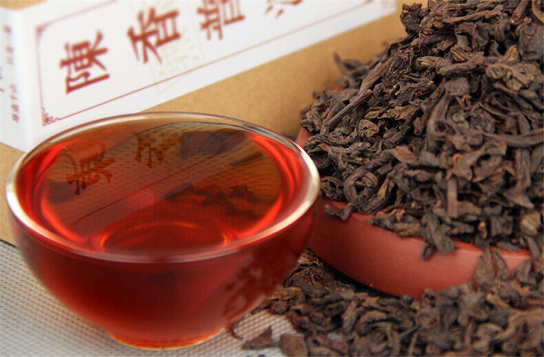 HelloYoung Old Tree Organic Health Chinese Puer Tea Boxed Ripe Pu-erh Loose Black Tea 120g