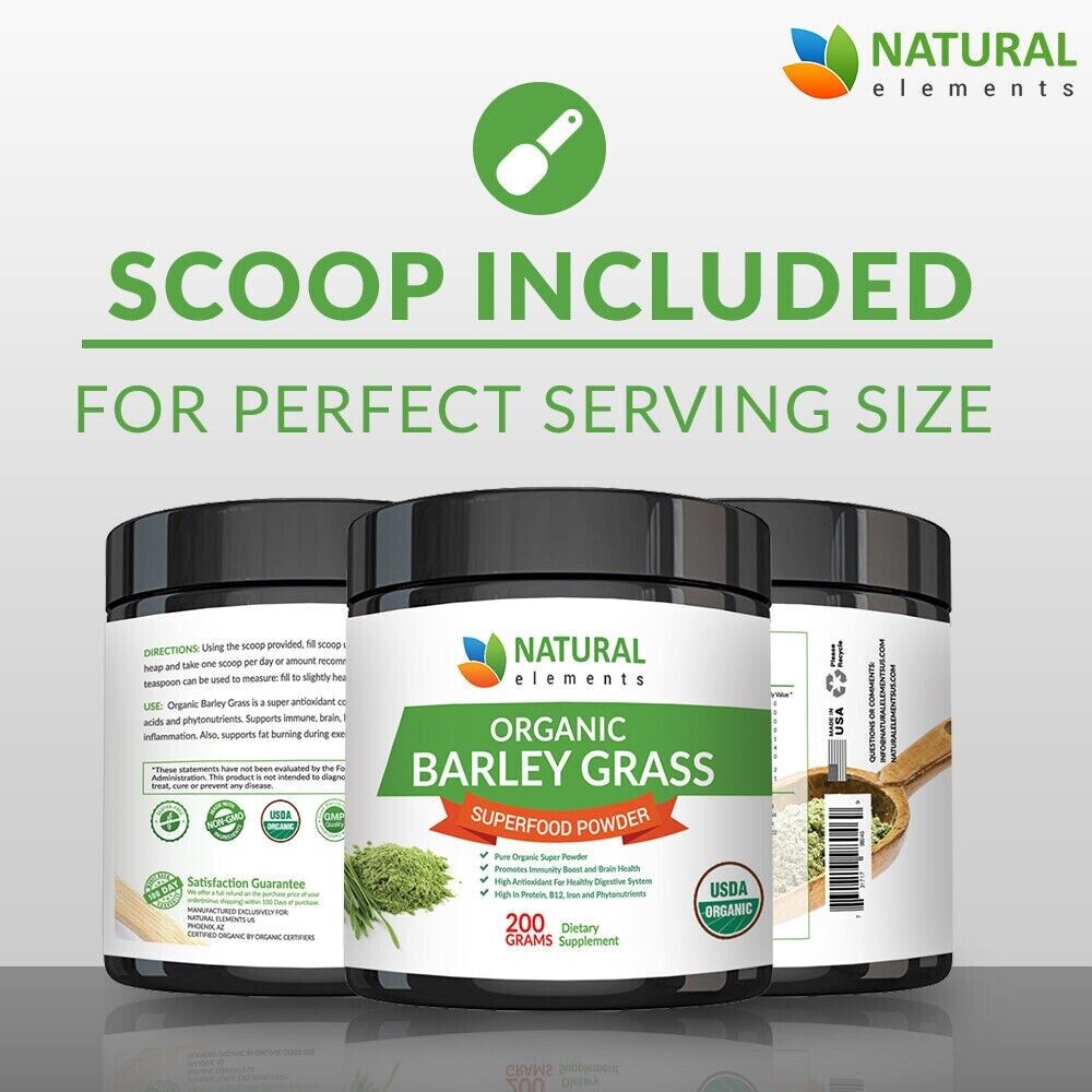 Barley Grass Powder - USDA Certified Organic Barley Grass Powder - Non-GMO