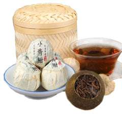 HelloYoung Puerh Tea Orange  Peel Ripe Puerh Tea Small Green Mandarin Shu Cha Barrel  250g