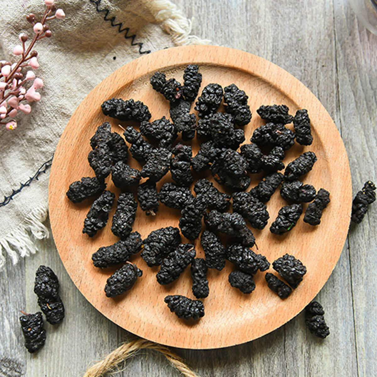 HelloYoung Dried Mulberry Fruit Tea Natural Black Mulberry Tea Enriching Blood Health Care