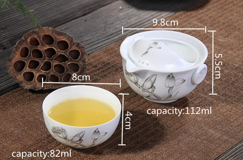 Fashion Tea set Include 1 Pot 1 Cup elegant gaiwan Beautiful and easy teapot kettle Blue and white porcelain teapot