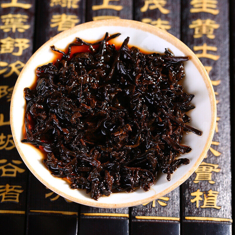 HelloYoung Shu Brown Mountain Pu-erh Tea Ripe Golden Tree Arbor Yunnan Cooked Puer Tea 357g