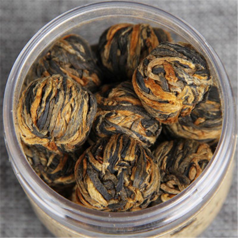 HelloYoung Chinese Yunnan Dianhong Black TeaHandmade Small Golden Ball Canned Black Tea 60g