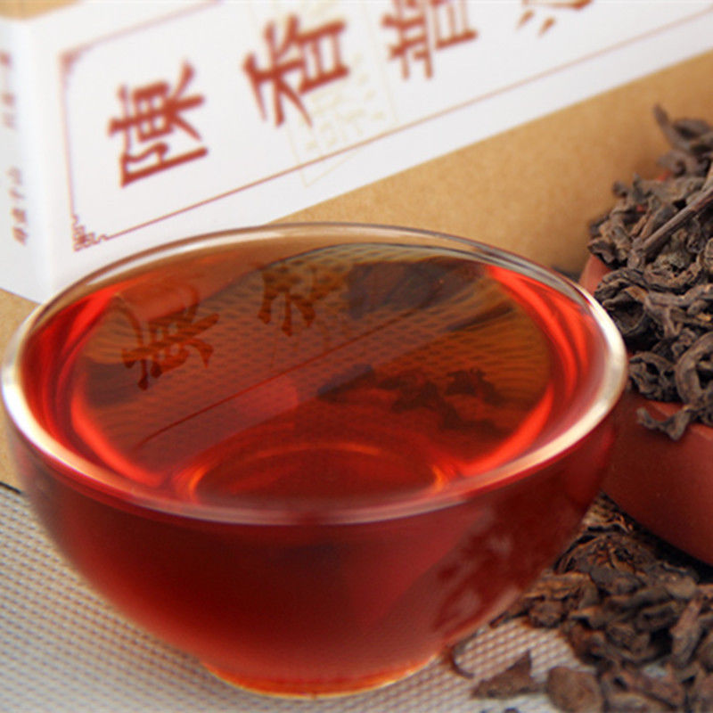 HelloYoungChina Puer tea boxed 120g ripe pu-erh loose Black tea old tree organic health