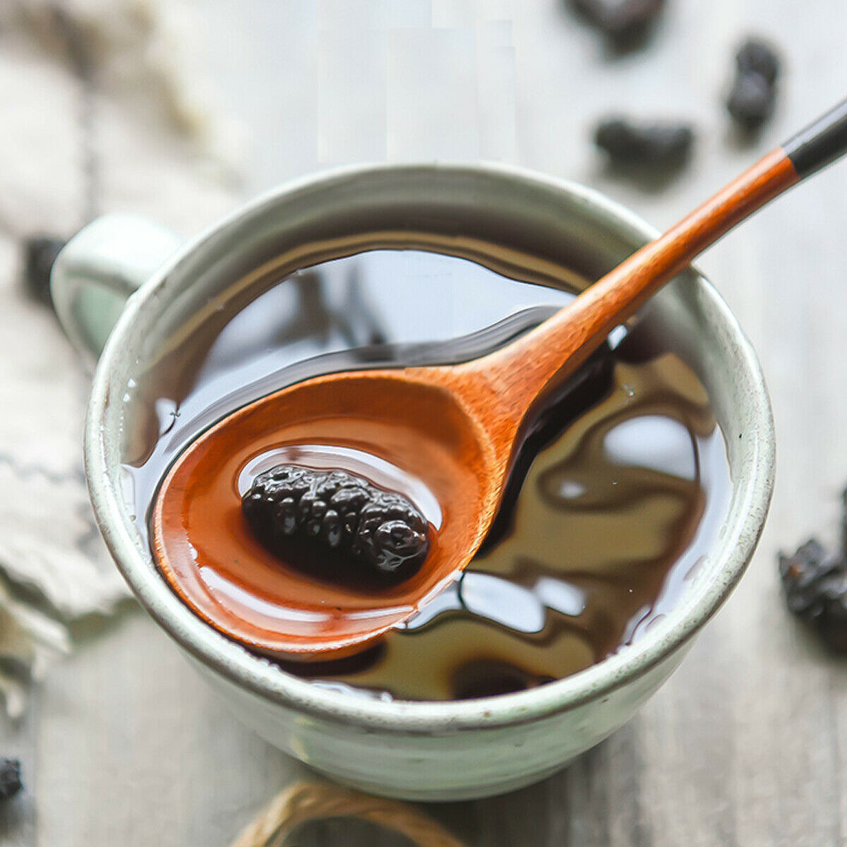 HelloYoung Dried Mulberry Fruit Tea Natural Black Mulberry Tea Enriching Blood Health Care