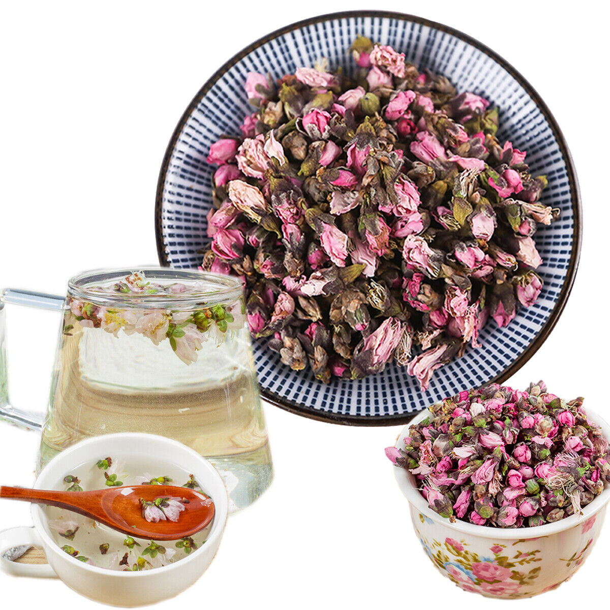 HelloYoung Peach Blossom Fresh Premium Chinese Health Care Dried Peach Bulk New Flower Tea