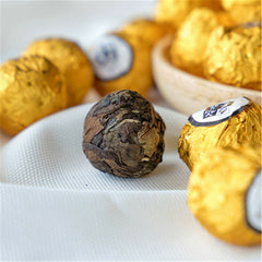 HelloYoung Organic Ball-shaped Aged Shou Mei Longevity Eyebrow Handmade White Tea Black Tea