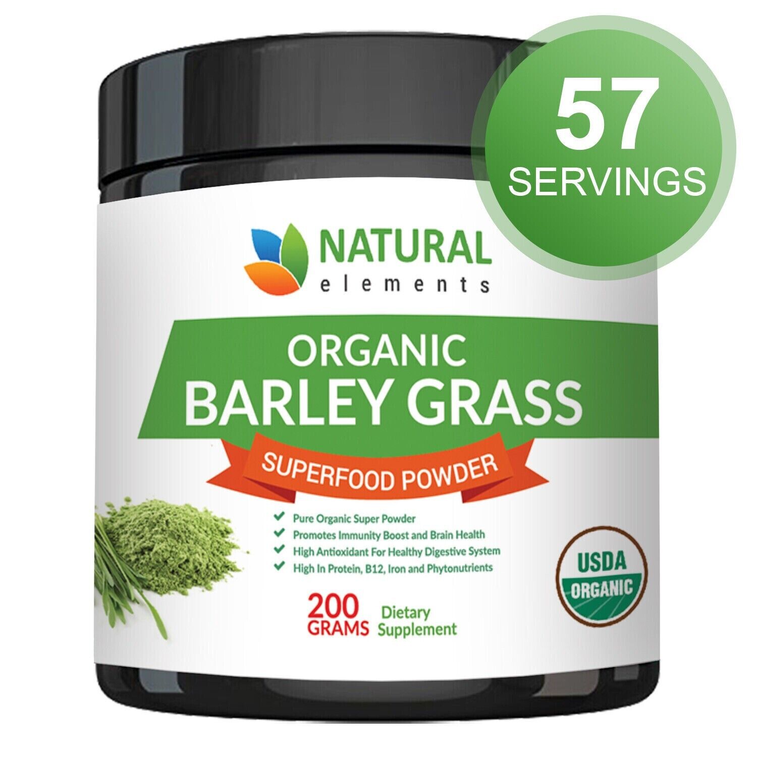 Barley Grass Powder - USDA Certified Organic Barley Grass Powder - Non-GMO
