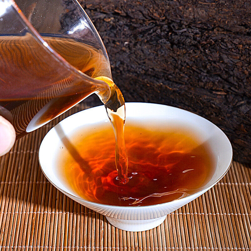 HelloYoung High Quality Cooked Puer Tea Yunnan Menghai Handmade Ripe Pu erh Tea Brick 250g