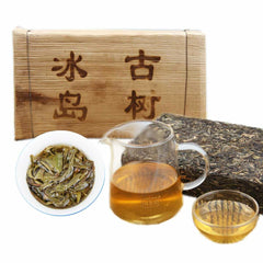 HelloYoung Chinese High Quality Sheng Pu-erh Brick Green Food Cha Puer Old Tree Tea 1kg