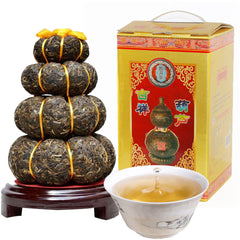 HelloYoung Craft Pu Er Tea Gourd Decoration Gift Puer Cha Tea Yunnan Pu-erh Tea Gift 1000g