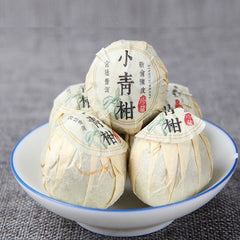 HelloYoung Puerh Tea Orange  Peel Ripe Puerh Tea Small Green Mandarin Shu Cha Barrel  250g