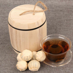 HelloYoung Puerh Tea Orange  Peel Ripe Puerh Tea Small Green Mandarin Shu Cha Barrel  250g