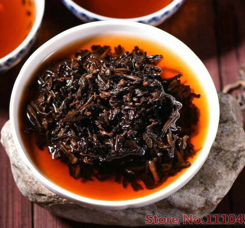 HelloYoung Healthy Drink Ripe Puerh Black Tea loose Leaf Top Grade Yunnan Pu-erh Tea 200g