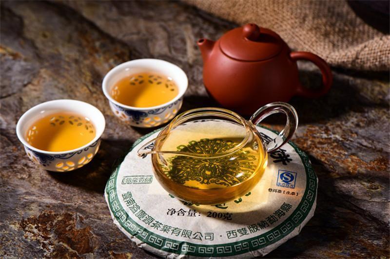 HelloYoung Cha Tea Chinese Pu Erh Tea Cake Healthy Drink Yunnan Brown Yinhao Puer Tea 200g