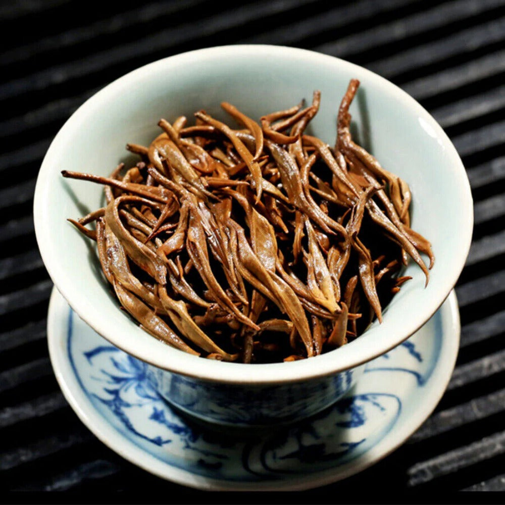 HelloYoung Yunnan Balck Tea Fengqing DianHong Huang Jin Luo Golden Dianhong Loose Leaf