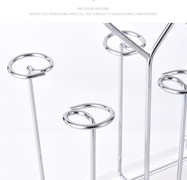 Metal Glass Cup Water Storage Shelf Drying Cup Drainage Organizer Kitchen Stand Glass Holder Drain Rack for Home Kitchen