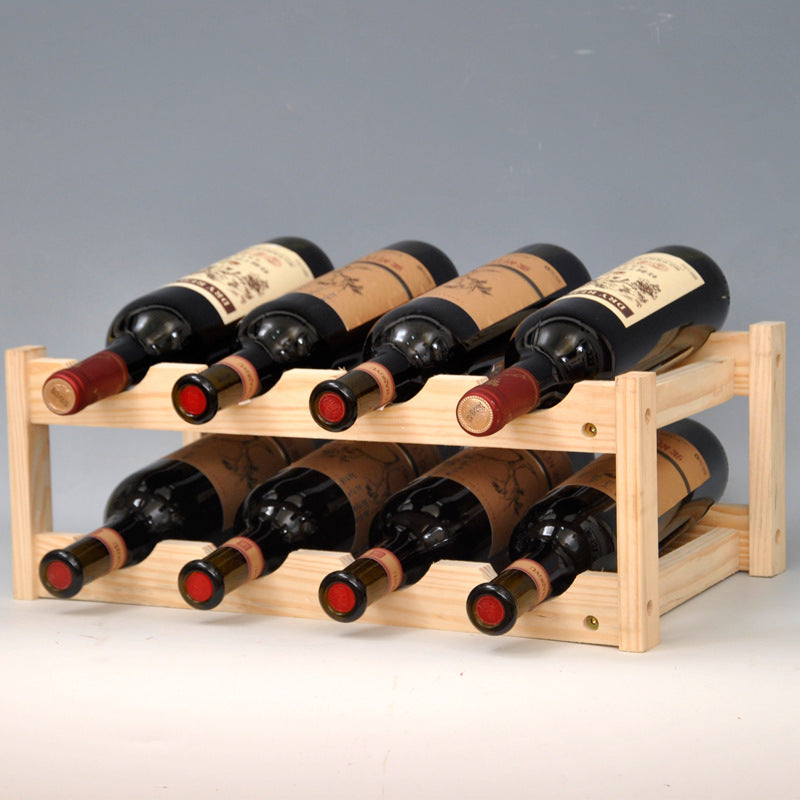 Quality Wooden Wine Bottle Holders Creative Practical Collapsible Living Room Decorative Cabinet Red Wine Display Storage Racks
