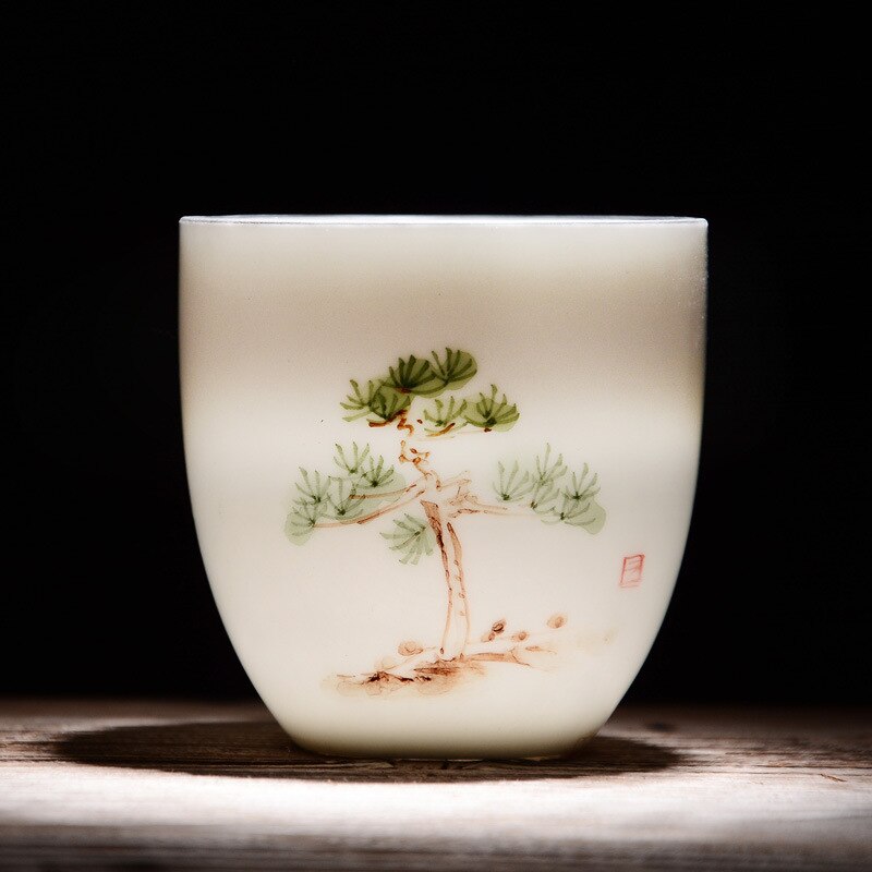 6 PCS/LotTraditional Chinese Tea Cup Ceramic Advanced Porcelain Tea Set Accessories Teacups Drinkware Dropshipping