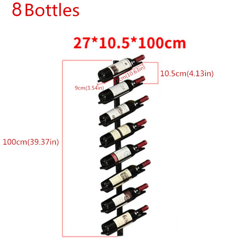 Iron Wall Mounted Wine Holder European-style Tilted/Straight Wine Rack Red Wine Champagne Bottle Display Stand Rack Organizer