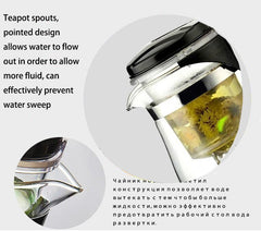 High quality Heat Resistant Glass Teapot Chinese kung fu Tea Set Puer Kettle Coffee Glass Maker Convenient Office Tea Pot