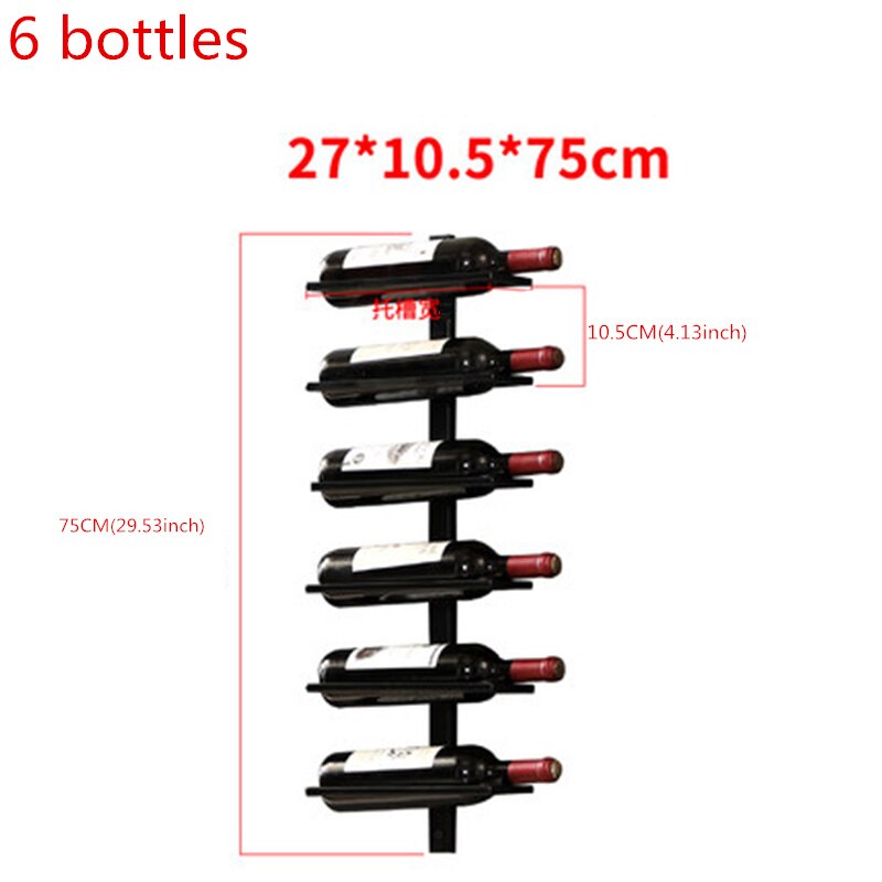 Iron Wall Mounted Wine Holder European-style Tilted/Straight Wine Rack Red Wine Champagne Bottle Display Stand Rack Organizer