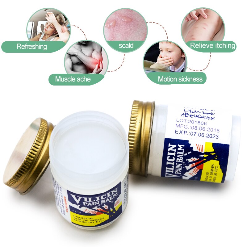 1 Pc Pain Balm for Headache Motion Itching Muscle Rub Aches Cooling Oil Refresh Cold Pain Relieving Cream P0041