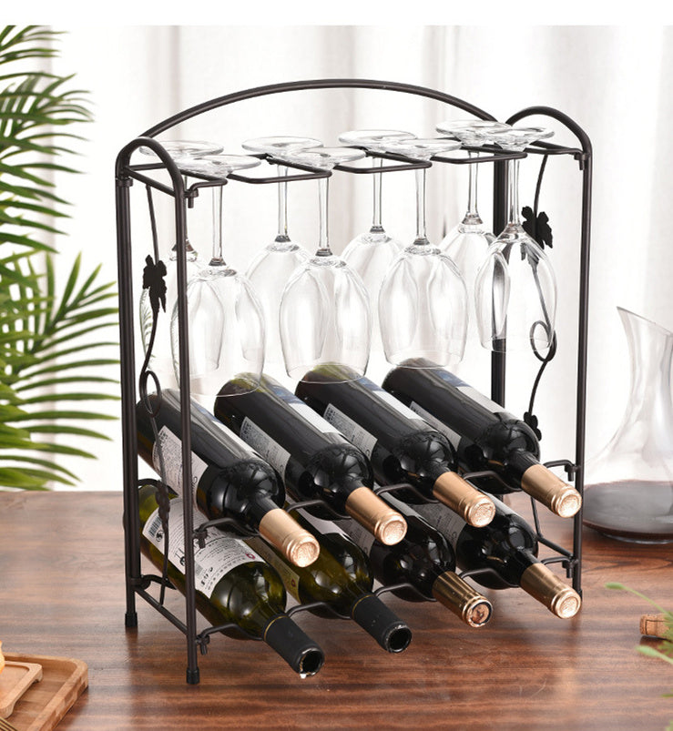 Creative retro wine rack goblet holder Multifunctional Kitchen Bar wine glass Display Storage Shelf Home decoration mx3091550