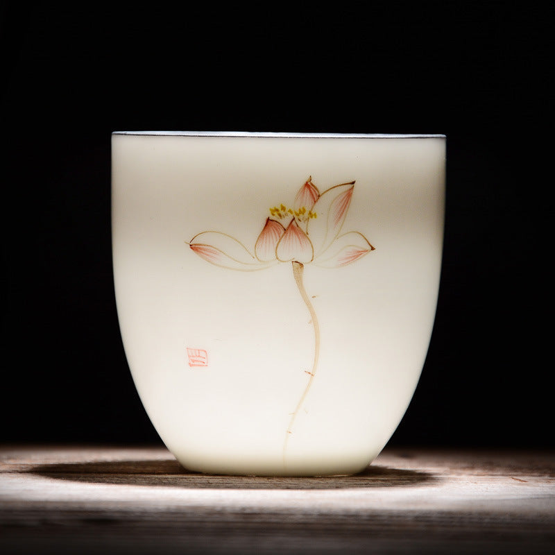 6 PCS/LotTraditional Chinese Tea Cup Ceramic Advanced Porcelain Tea Set Accessories Teacups Drinkware Dropshipping