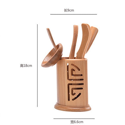 6 Pcs/set Handmade Kung Fu Tea Sets Vintage Puer Knife Spoon Tea Tools Set Tea Ceremony Utensils Chinese Bamboo Clip Strainer