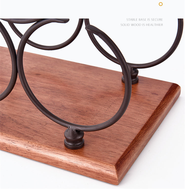 Wine Rack Wine Whiskey Display Shelf Metal 6 Bottle Mount Kitchen Wine Bottle Holder Stand Organizer For Wine Lovers