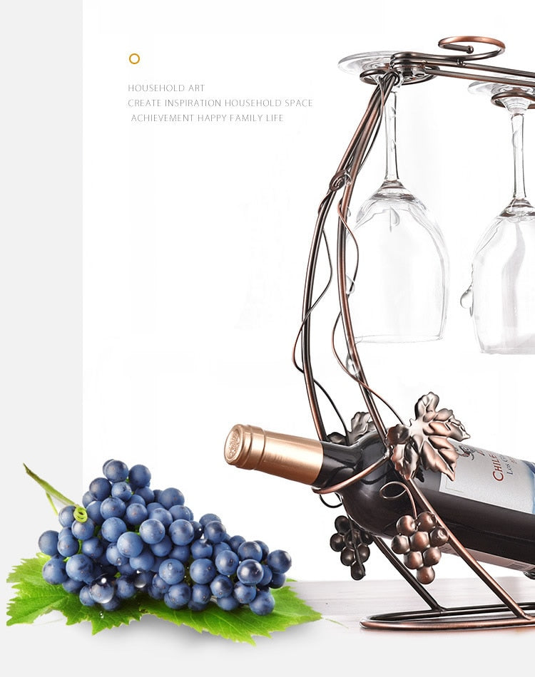 Creative Hanging Wine Glass Holder Wine Rack Metal Bracket Display Stand Bar Wine Rack Bracket Decorations Wine Glass Organizer