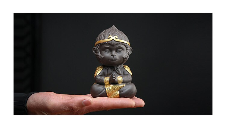 Chinese Purple Clay Kung Fu tea Set Tea Pet Monkey King Tea Accessories for puer Oolong Tea Home Deco