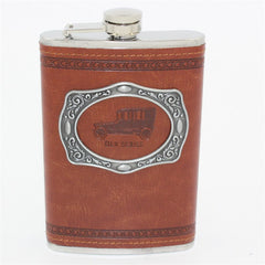 new hot sale 9 ounce Stainless steel hip flask Whisky Moscow Vodka flagon with pu leather 75ml folding portable cup