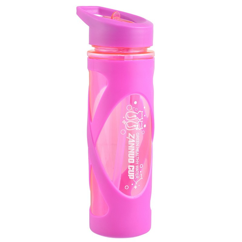 580ml New Seal Straw Sport Water Bottle Anti Hot Leak Proof Plastic Sleeve Drink Bottle Eco-friendly Protein Powder Shaker