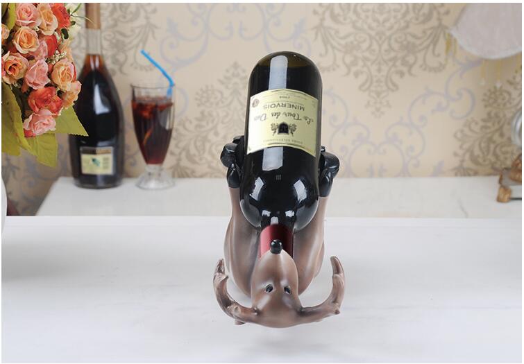 European Resin Drunk Deer Wine Rack Livingroom Office Wine Bottle shelf Home Furnishing Decoration Modern Wine Holder Crafts