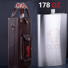 4 8 18 38 48 64 88 108 128 178 OZ Stainless Steel Hip Flask Liquor Whisky Portable Pocket Flasks Alcohol Bottle with Belt Case