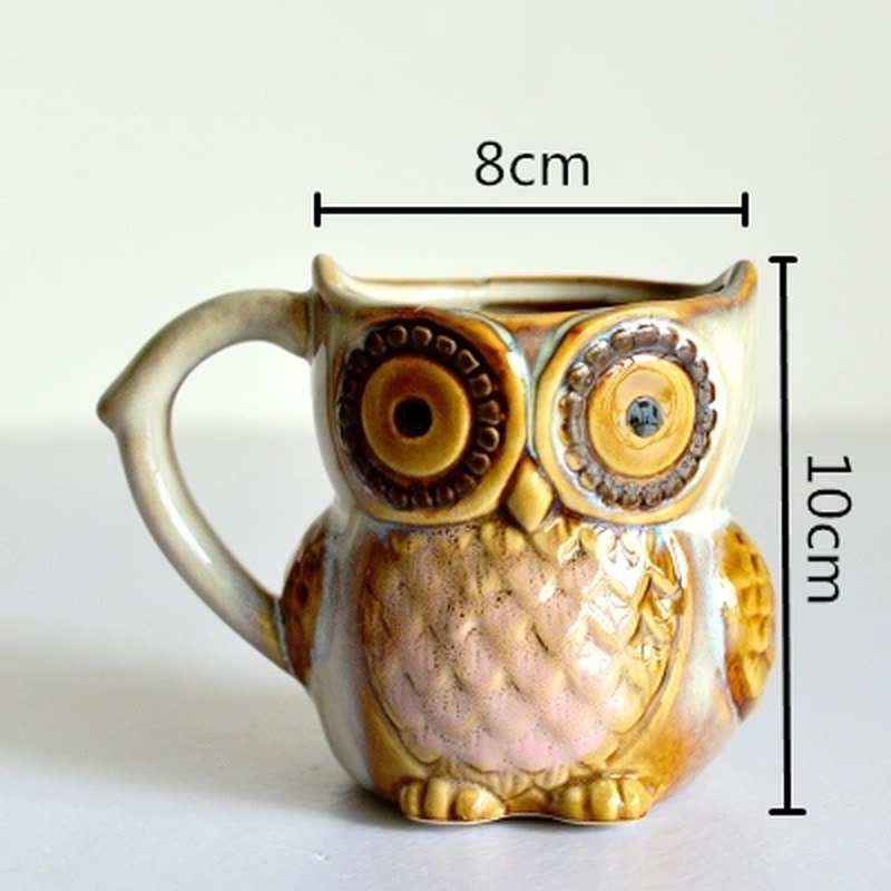 Owl 300ml Cartoon Coffee Ceramic Milk Tea Breakfast Morning Coffee Funny Gift Collection