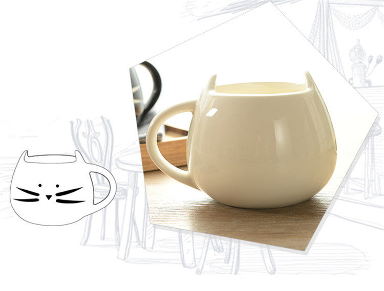 HELLOYOUNG Cute Cat Coffee Mug Animal Milk Mug Ceramic Creative Coffee Porcelain Tea Cup Nice Gifts