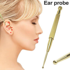 New Hot Ear Probe Brass Ear Acupuncture Point Massage Probe Health Care Tool Auricular Detection Pen Stick