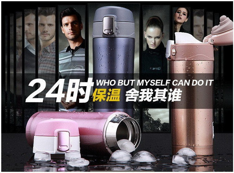 CJ016 Heat Insulating Bottle Bounce Bottle Automotive Stainless Steel bottle Drink Water Bottle Drinkware Outdoor Portable