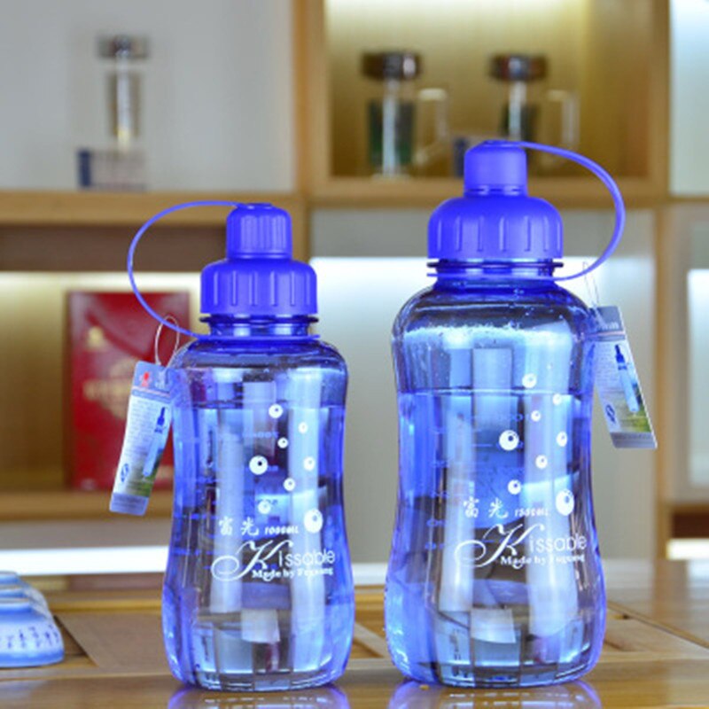 HELLOYOUNG 800ml/1000ml Creative Sports Water Bottle Leak-proof Plastic Large Capacity Bottle Outdoor/Climbing Water Bottle