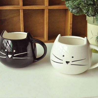 HELLOYOUNG Cute Cat Coffee Mug Animal Milk Mug Ceramic Creative Coffee Porcelain Tea Cup Nice Gifts