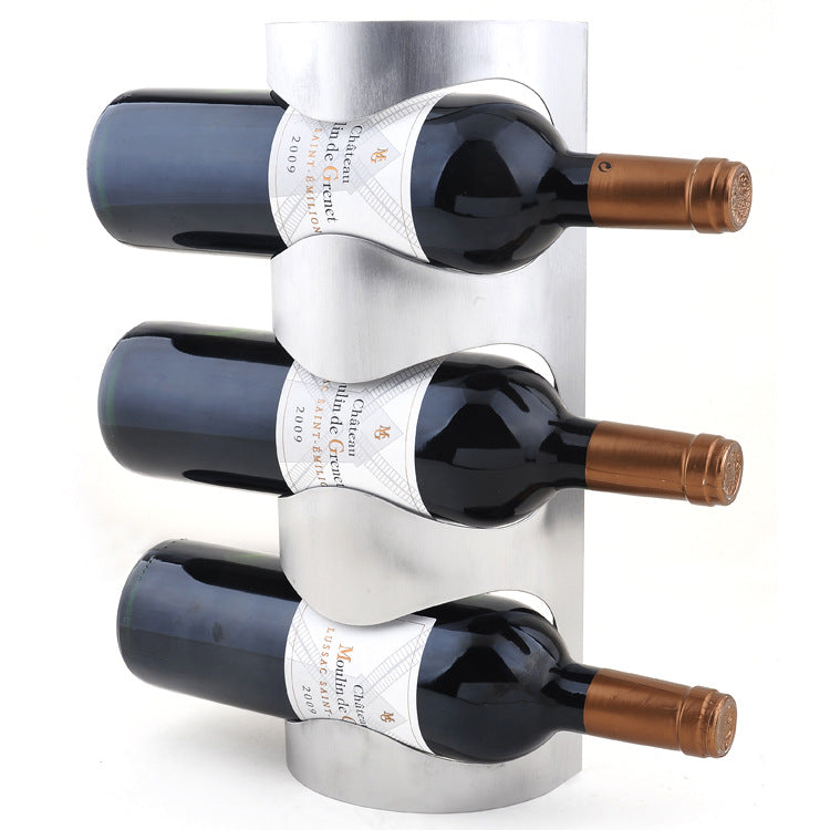 1PC 3 or 4 Hole Stainless Steel Wall Mounted Wine Holder Rack Household Wine Bottle Holder For Homeuse With Screws