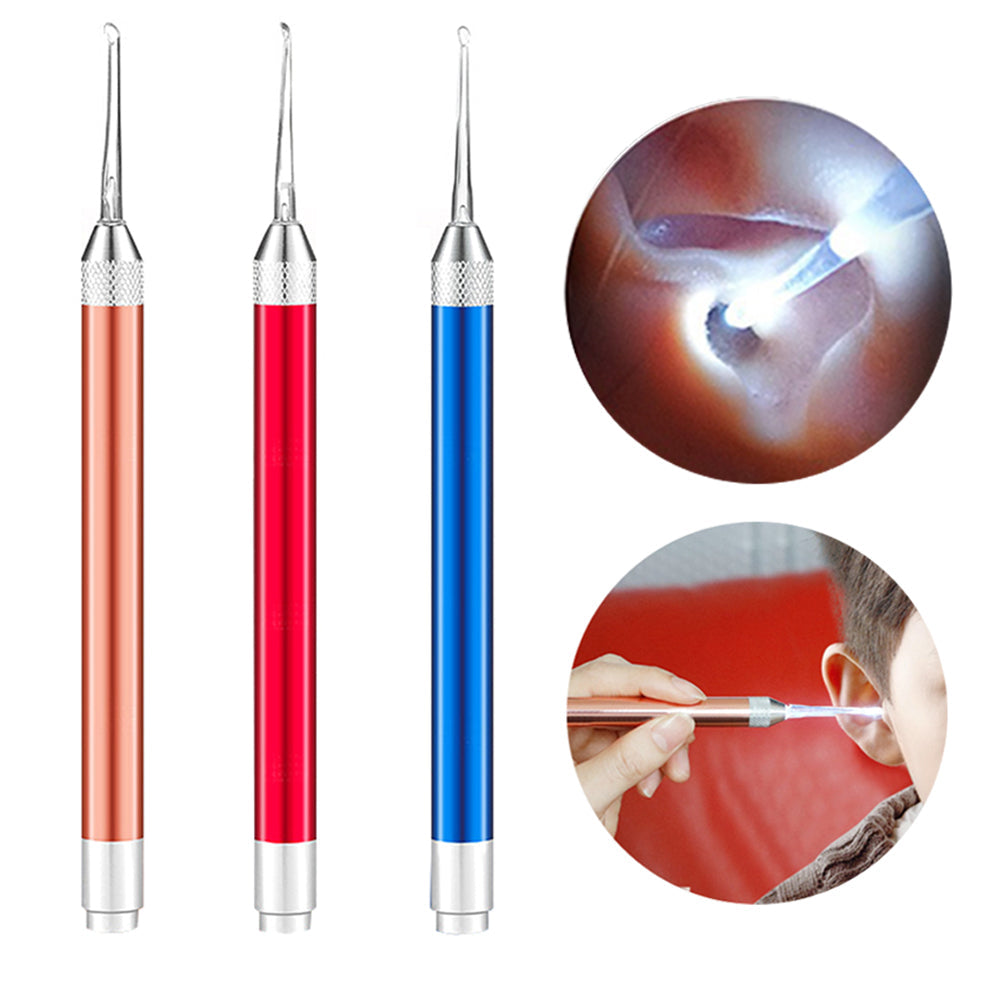 Hot Sell Light Ear Spoon Shiny Earpick Children Visible Earpick Ear Cleaning Random Color Delivery Health Care