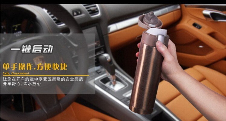 CJ016 Heat Insulating Bottle Bounce Bottle Automotive Stainless Steel bottle Drink Water Bottle Drinkware Outdoor Portable