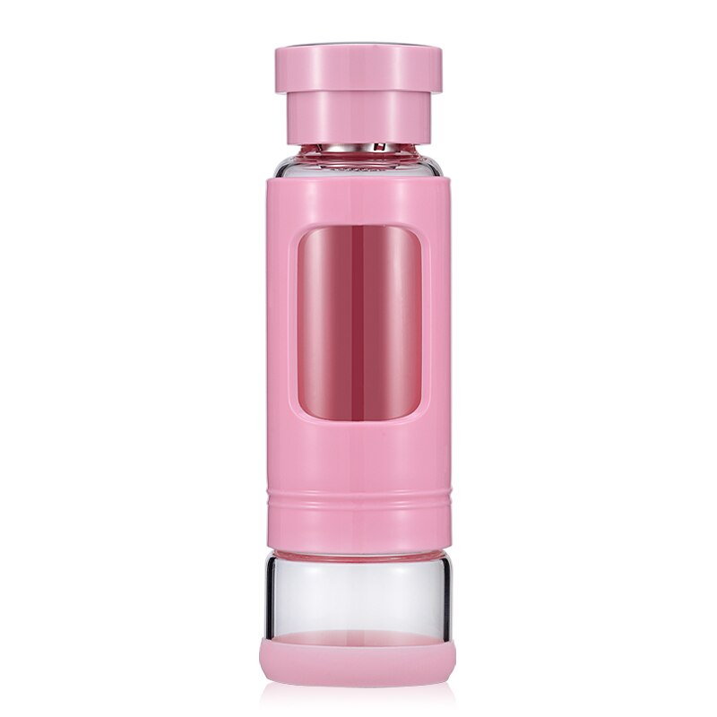 High quality 430ML Glass water bottle with tea infuser water tea bottle heat-resisting 4 colors